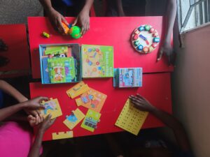 A picture working on the children sensory stimulation